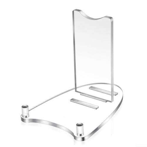 Soporte para fotos de acrílico para marcos de 7 a 11 pulgadas con base fija y respaldo móvil para afinación de ángulos