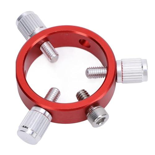 Funien Anillo de Alcance Guía para Telescopio, Buscador de Anillos Alcance, Anillo 40 Mm, Base Plana Aleación Aluminio Roja, 14 Mm Ancho, 3 Tornillos M6