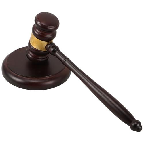 GALPADA Juego de Mazo y Bloque de Madera para Juez y Abogado, Martillo de Sala de Tribunal Diseño Elegante y Duradero para Audiencias Profesionales