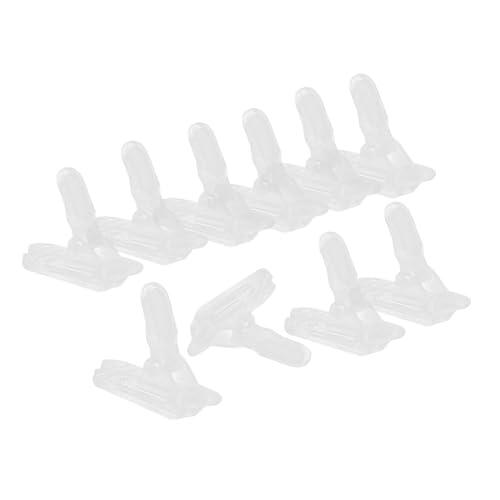 APLVFFZH 10x Abrazaderas para Toldos, Clips para Lona, Agarradores con Orificio, Empuñaduras de Bloqueo Resistentes, Clips para Tienda de Campaña, Cubiertas Pa, Claro