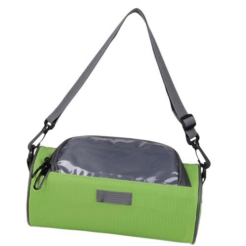 QSTDGVPW Bolsa para Manillar de Bicicleta, Bolsa Delantera para Manillar, Bolsa de Almacenamiento Frontal Impermeable, para Ciclismo Y Senderismo, Verde