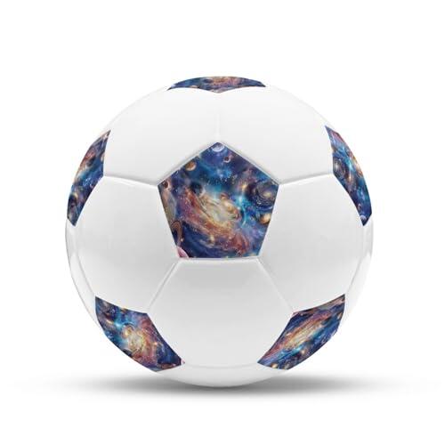 Hixingo Balón de Fútbol Tamaño 5 para Niños, Jóvenes y Adultos, Pelota Fútbol PU 21.66 cm para Entrenamiento Deportivo, Interiores y Aire Libre, 3D Universo (Universo)
