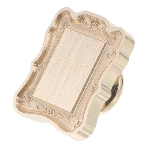 CRAFTHROU Cabezal de Sello de Cera Personalizado Estilo Vintage Marco Europeo para Planificador, Diseño Cobre, Adecuado para Manualidades y Cartas