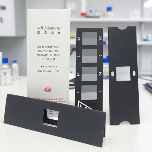 Tarjeta De Colores Textiles Zayuzo, Tarjeta De Solidez Del Color De Los Tejidos, 5 Niveles Y 9 Grados De Solidez, Incrementos De Medio Nivel, Escala De Grises Para Evaluar Los Cambios De Color, Para E