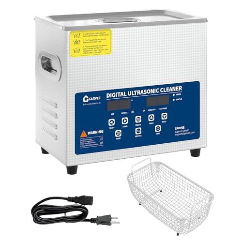 Garvee Limpiador Ultrasónico Profesional 30L 40kHz 60W, Máquina de Limpieza Digital en Acero Inoxidable 304 con Temporizador 0-30 Min para Taller y Joyería