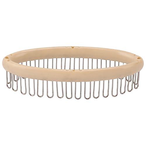 Rengue Telar de Tejer Tabla de Tejer de Bolsillo Redondo Herramienta de Artesanía de Tejido DIY con Herramienta de Selección de Telar de Madera de Haya y Aguja para Principiantes,