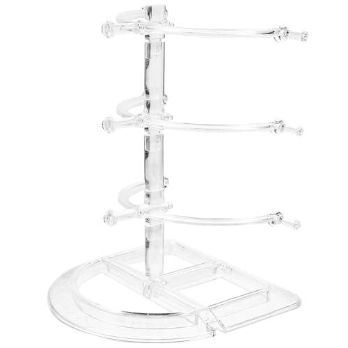 KAILIKETIY Soporte Exhibidor en Plástico de 3 Niveles para de o Transparente Gafas Desmontable para Organizar Fácil de Instalar Sol Tienda Hogar