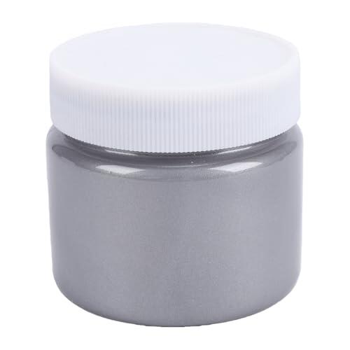 Smandy Pintura para Manualidades para Proyectos Al Aire Libre, Pintura Plateada Metálica, Brillo de Espejo, Secado Rápido, 3.4 Fl Oz, Pigmento Acrílico Fluido de Alta Adherencia para Madera, Roca,