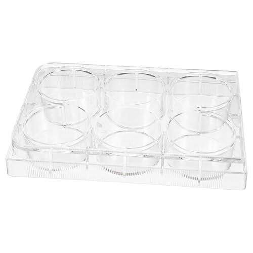 WHAMVOX Placa de Cultivo Celular Desechable de 6 Pocillos para Laboratorio Herramienta de Cultivo de Tejidos Tapa para Experimentos Científicos