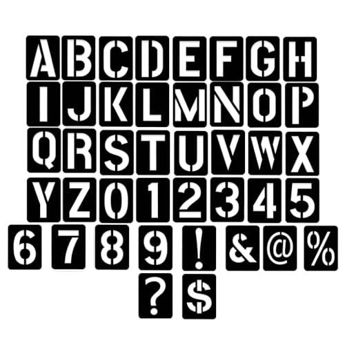 Set de 42 Plantillas de Letras y Números VerveFusion para Proyectos Creativos