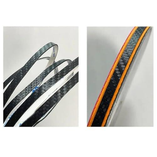 Risveglio 10 cintas protectoras de poliuretano para raquetas de tenis de mesa, resistentes al desgarro, protección contra daños por colisión, fácil instalación, 42 cm de largo, 0,6 cm de ancho