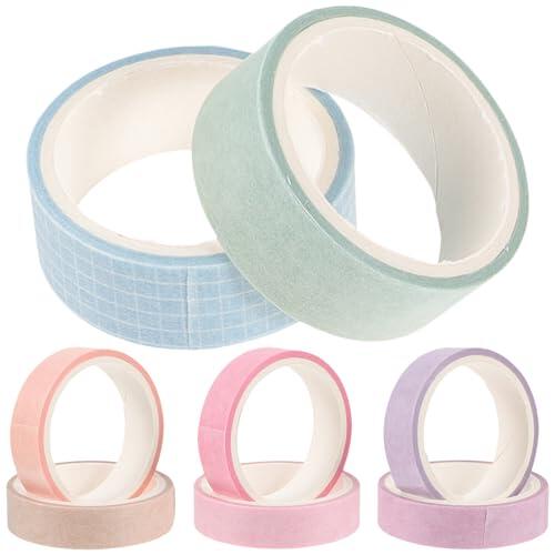 CRAFTHROU 8rollos Cinta Washi Adhesiva Decorativa para Scrapbooking y Manualidades Cinta Autoadhesiva para Diario y Proyectos DIY