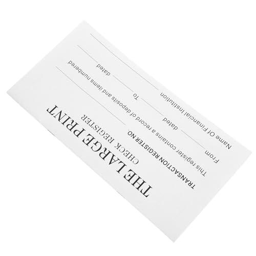 BCOATH Cuaderno de Organización Financiera Letra Grande para Baja Visión, Talonario de Cheques en Papel Blanco, Diseño Fácil y Gestión