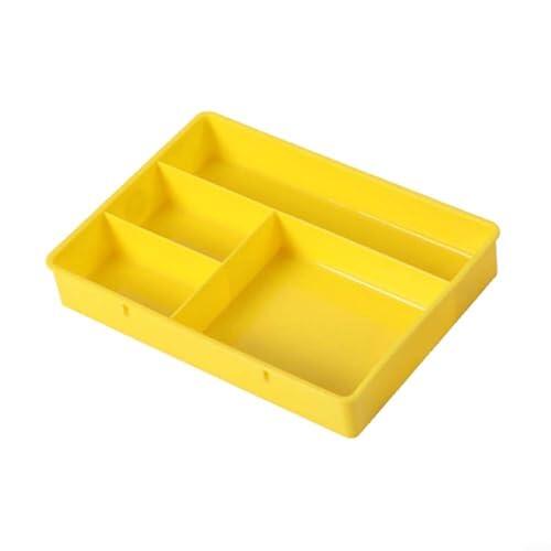 Zeroupshop Bandeja organizadora de cajones de escritorio con 4 rejillas, caja de almacenamiento de polipropileno, para suministros de oficina, papelería, maquillaje, clasificador de escritorio que