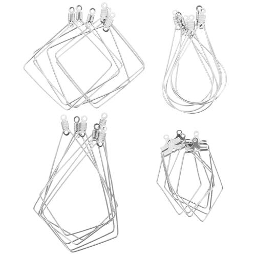 SWETRACE 24piezas Aros de Acero Inoxidable para Pendientes Círculos Lisos y Ligeros para Fabricación de Joyas DIY Accesorios Seguros y Versátiles para Mujer Kit para Crear Aretes