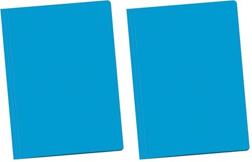 Dohe - Subcarpetas Cartulina (50 uds.) - Tamaño A4 (23x31,5 cm), Para Documentos, Folios, Trabajos, Proyectos, Ranuras para Fástener, Grosor 180 gr/m², Material de Oficina - Azul (Paquete de 2)
