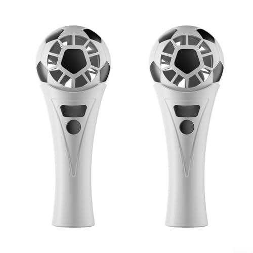 Ventilador de fútbol portátil de 2 piezas, dispositivo de enfriamiento de mano con múltiples ajustes, perfecto para la Copa del Mundo