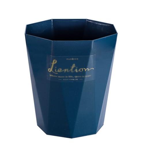 XIUNYIE Papelera geométrica 12L Cesto de Basura contenedor de residuos para Cocina Moderna Papelera Funcional Reciclaje y desperdicios hogar, Azul
