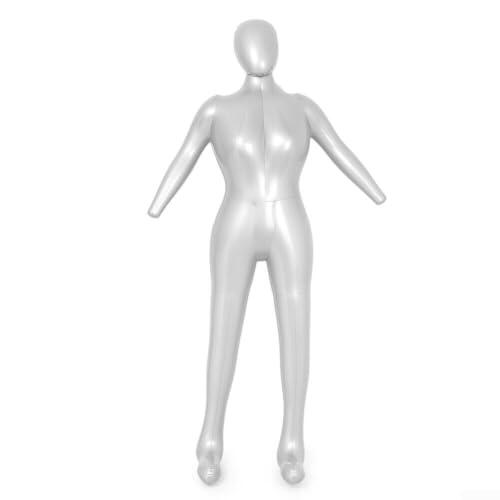 Maniquí femenino inflable de cuerpo completo con brazos para tienda minorista, escaparates de ropa, ferias comerciales