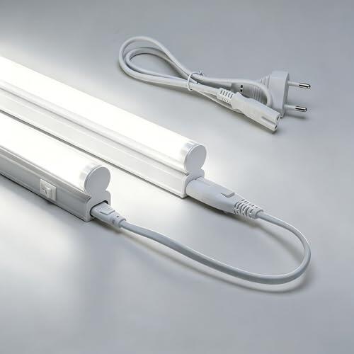 Aigostar Luz Bajo Mueble Cocina con Interruptor 12W 1320lm Luz LED Armario, 230V Luz Blanca Fria 6500K, Luces para Vestidor Tira LED Armario 880 * 34 * 23mm, 2 pcs