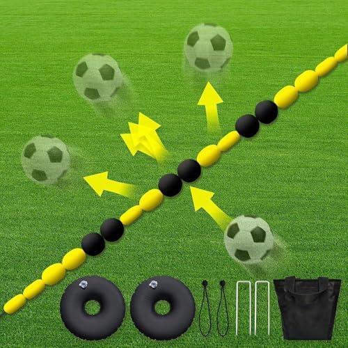 Equipo De Entrenamiento De Portero De 2,5 M/4 M, Deflector De Una Sola Línea De Portero Con 2 Bolsas De Agua, Equipo De Desvío, Entrenamiento De Agilidad Y Reflejos De Fútbol(9FT/2.5M)