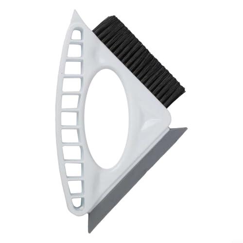 Glewi Juego de cepillos de limpieza triangulares para ranuras de puerta y ranuras estrechas, herramienta blanca, 2 piezas, kit de limpieza para el hogar, cocina, baño