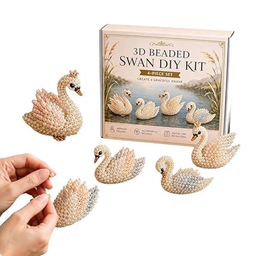 Kit de herramientas universal, paquete de materiales de perlas de cisne pequeño juego de cuentas de bricolaje, artesanía, con caja de embalaje, adecuado para clases de artesanía