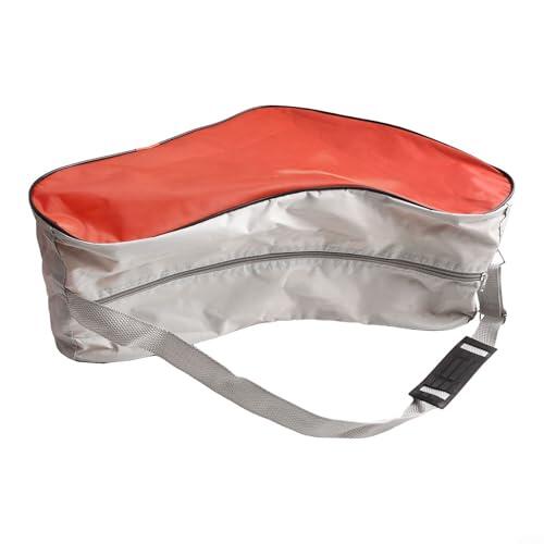 Bolsa de patinaje de gran capacidad para patines de ruedas, transportador de nailon con correa de hombro ajustable, funda organizadora de equipo para patines en línea y cuádruples (rojo)