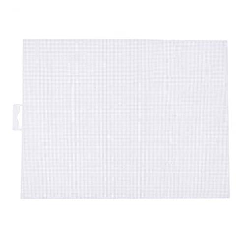JISADER Hoja Plástica para Bordado, 14CT, 28x21cm - Estructura Rígida para Manualidades y Costura