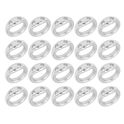 Jubepk De Creación De Joyas | 20 Piezas De Cobre, Herramienta Portátil Elegante Hecha A Mano | s Conectores Doble Agujero Para Joyería - Para Abalorios, Llaveros, Pendientes, Collares, Pulseras, Hogar