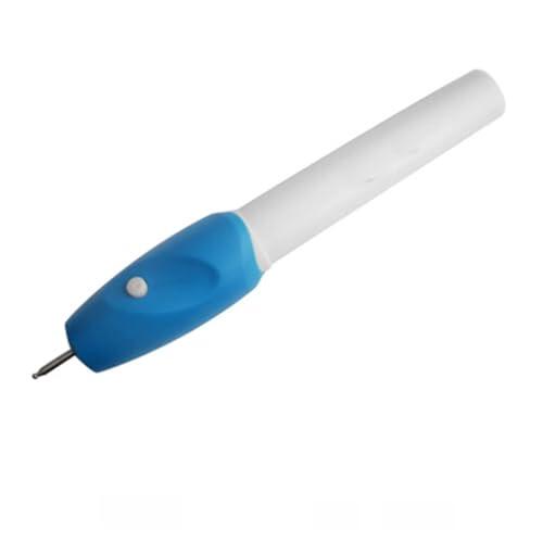 Tbest Bolígrafo Eléctrico Grabador de Mano Inalámbrico para Manualidades en Metal, Vidrio, Cuero, Madera, Plástico, Cerámica con Punta de Acero de Tungsteno, Ligero y Portátil