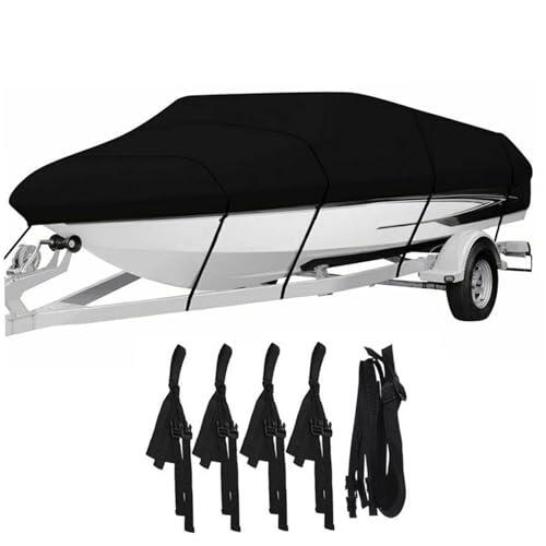 Funda para Barco Resistente al Agua 210D de 14 a 16 pies con Correas Ajustables y Hebillas para Barco