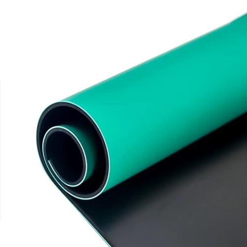 Aioneer Alfombrilla Antiestática para Banco De Trabajo, De Goma Verde, Antideslizante, Resistente A Altas Temperaturas, para Mantenimiento De Laboratorio.-3mm Thick-100x100cm