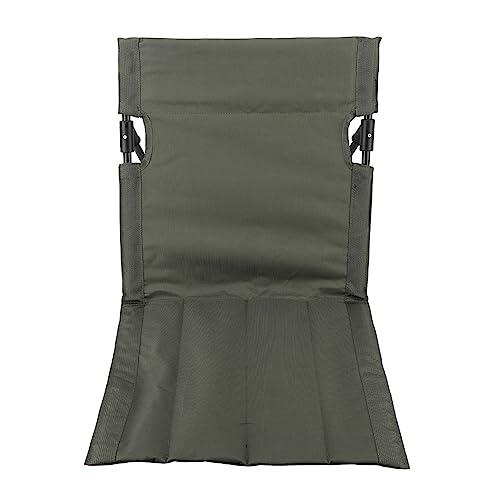 Akozon Sillón de Playa Plegable para Adultos, Portátil con Respaldo, Tela de Buey 600D, Silla de Camping Ligera para Viajes en la Playa Al Aire Libre (DE Verde)