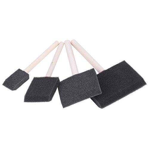 Tbest 4 Cepillos de Esponja de Espuma con de Madera para Pintar Graffiti Arte Artesanía Bricolaje Decoración del Hogar