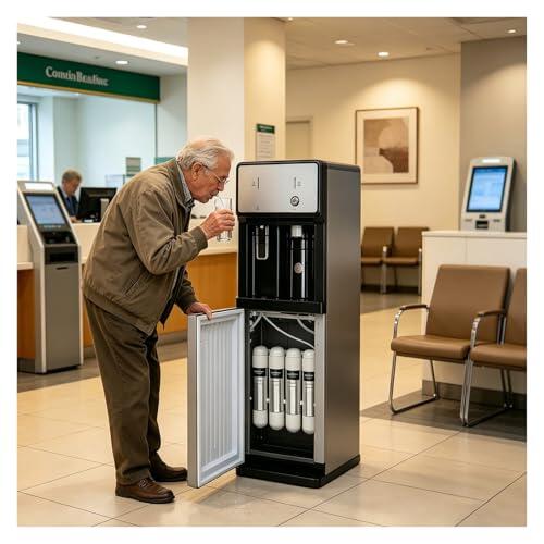 Dispensador Agua con Filtros 4 Etapas, Maquina De Agua Fria Y Caliente Consumo Directo, Se Calienta En 3 Segundos, 3 Ajustes Temperatura, Dispensador De Aguas Fria, Ideal para Té Y Café