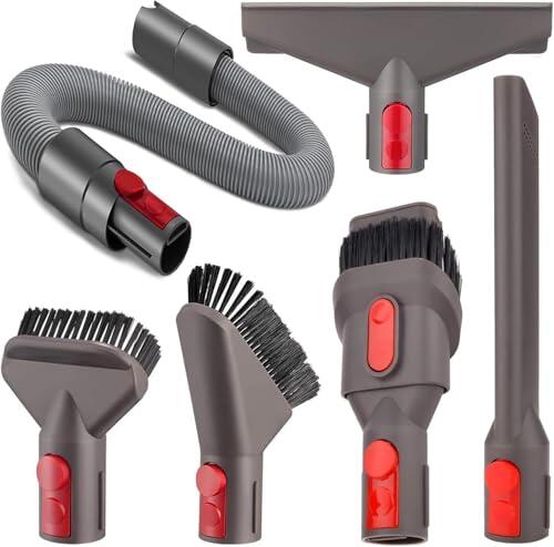 XQDNLN 6 Piezas Accesorios para Dyson V15 V12 V11 V10 V8 V7, Kit de Repuestos para Aspiradora con Cepillos, Boquillas, Recambios para Limpieza Profunda de Colchones y Muebles