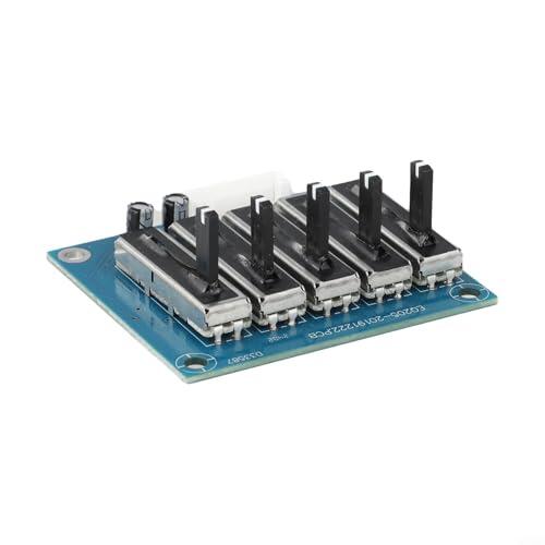 Módulo preamplificador estéreo para placa ecualizadora EQ con fuente de alimentación dual, circuito de frecuencia ajustable para salida de entrada, actualización del sistema de audio doméstico DIY (5