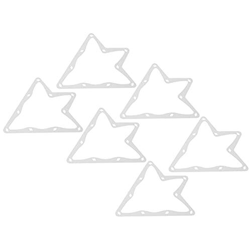 Akozon Hoja de Estante Mágico para Billar, Herramienta de Accesorios para Mesa de Billar de 10 Bolas Blancas, Punta Antidesgarro para Configuración en Segundos, Protege la Mesa, 6 uds.
