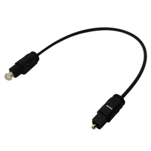 Cryofu Cable óptico superfino de 0,2 m, cable de fibra óptica digital Toslink, cable SPDIF de PVC para DVD, grabadora de vídeo y reproductor de CD