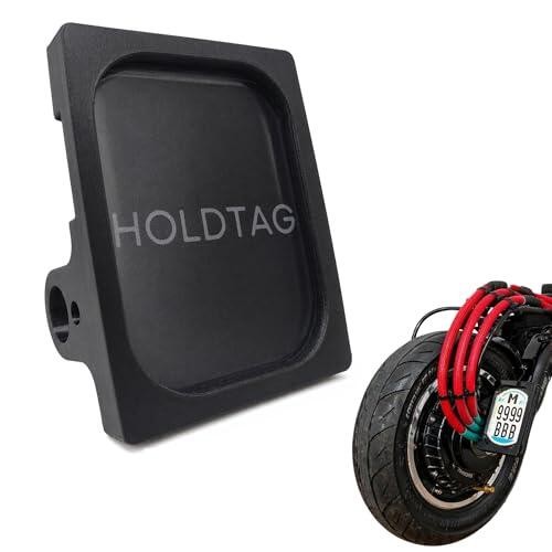 Portamatrícula Patinete Eléctrico VMP Lateral, Soporte para Placa Identificativa con Protector Transparente, Fijación por Tornillo y Tuerca Motor, Hecho en España (Lado Derecho)