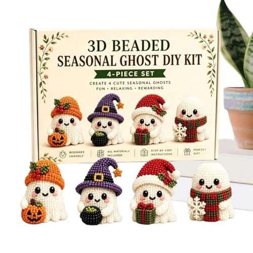 Genérico Kit Para Hacer Animales Con Cuentas,Joyería Hecha a Mano Creativa y Adorable | De Fantasma Con Cuentas - Para Adultos, Adolescentes, Principiantes, Proyectos de Cumpleaños y