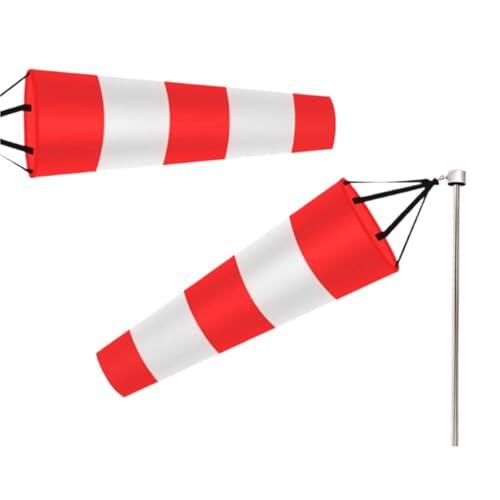 VIOLDHHJK Manga De Viento Manga de Viento de 60/80/100cm, medición de la dirección del Viento al Aire Libre, cinturón Reflectante, Veleta antidesgarro for Aeropuerto, jardín de aviación(80cm)
