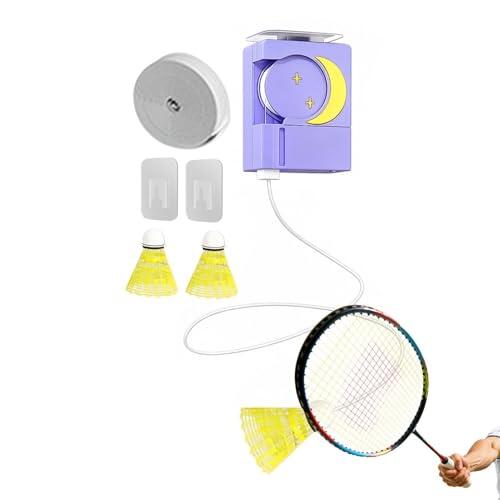 usefulbeauty Entrenador De Bádminton - Juegos Deportivos Recargables con Altura Ajustable - Ayuda De Entrenamiento Individual Con Cordón Elástico Mando a Distancia | Para Casa, Sala de Juegos