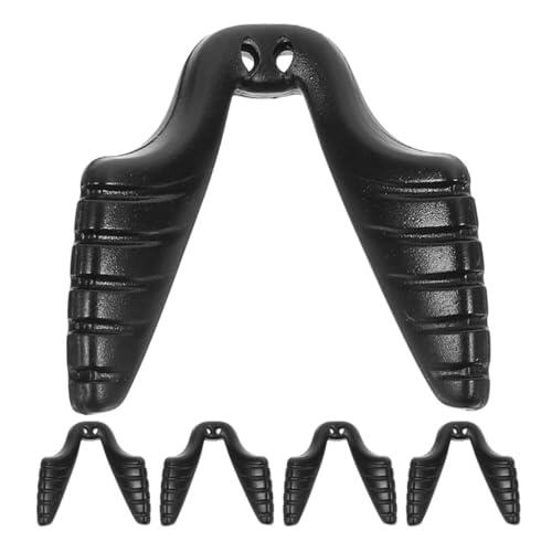 Kichvoe 5 Piezas Reemplazo de Pieza Nasal para Gafas de Ciclismo y Deporte, Correa del Puente en Silicona Negra Diseño Doble Tornillo para Correr y Entornos Exigentes