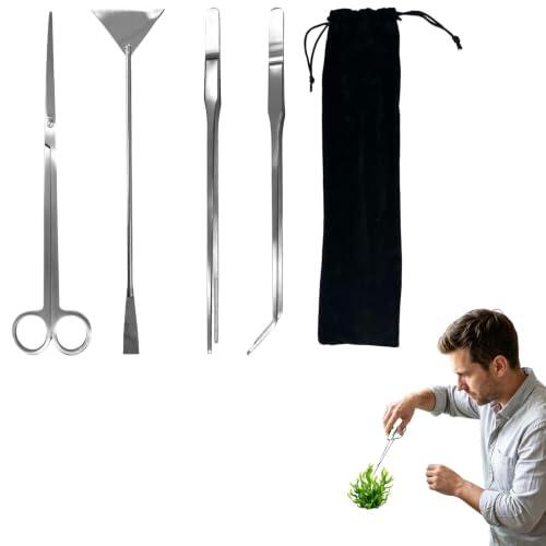 Guía Completa para el Mantenimiento de Plantas Acuáticas con el Kit de 4 Piezas de Acero Inoxidable