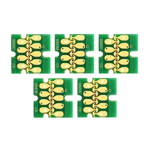 Genérico Compatible con Chip de Cartucho de Tinta T6941-T6945 SC-T3200 T5200 T7200 T3270 T5270(1 Set Single Chip)