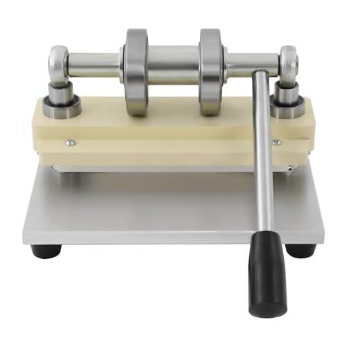 Máquina de troquelado manual de acero al carbono, apertura de corte de 155 mm, con almohadillas antideslizantes para los pies, para cuero, papel, PVC, manualidades, plata