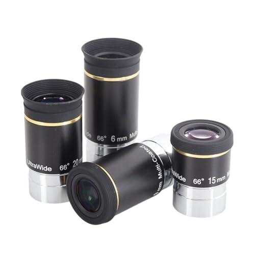 BEAZOOM Ocular telescopio astronómico de 66 grados de ancho, cuerpo de metal de 1.25 pulgadas, multicapa, observación de estrellas y observación del paisaje (20 mm), 6 mm
