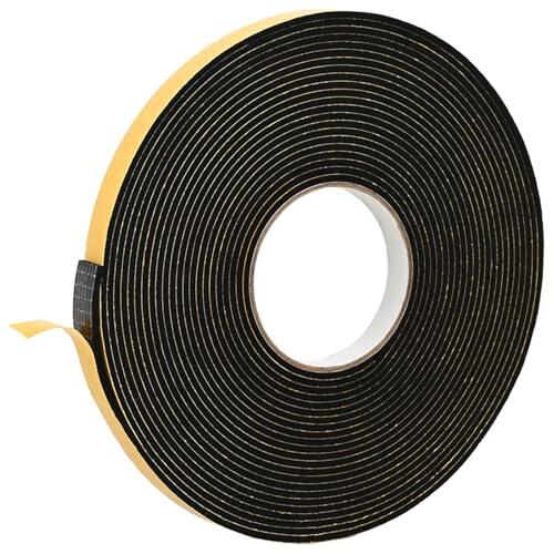 vidaXL Cinta de espuma autoadhesiva Negro 10mm x 10m Espuma CR